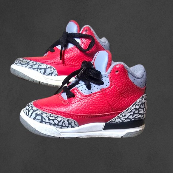 Sneakerhead Air Jordan 3 Retro SE Unite Fire Red Toddler 6C Jumpman - Picture 4 of 12